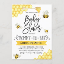 Mommy To Bee Themed Baby Shower Invitation