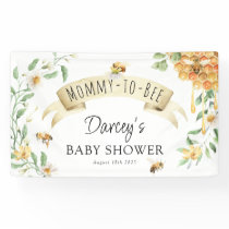 Mommy-to-Bee Watercolor Honey Elegant Baby Shower  Banner
