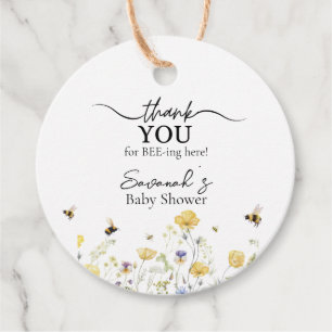 Mommy to Bee Wildflower Baby Shower Favor Tags
