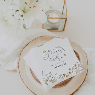 Mommy to bee wildflower baby shower napkins
