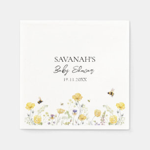 Mommy to Bee Wildflower Baby Shower Napkins