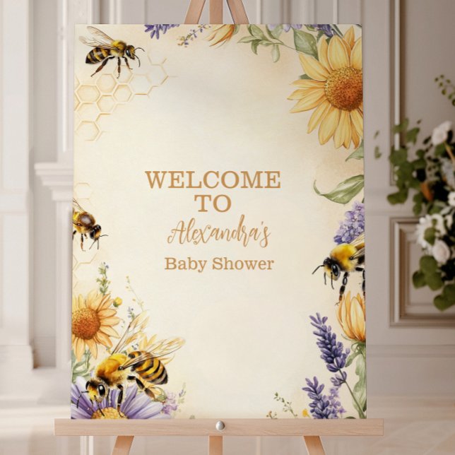 Mommy to Bee Wildflowers Baby Shower Foam Board (Creator Uploaded)