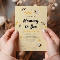 Mommy to Bee Yellow Baby Shower Invitation