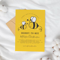 Mommy To Bee Yellow Gender Neutral Baby Shower Invitation