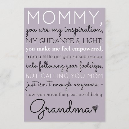 Mommy To Grandma Cute Pregnancy Announcement