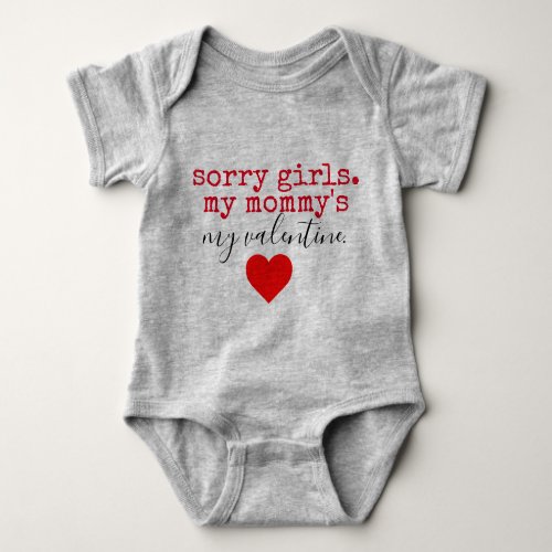 mommy valentine baby bodysuit