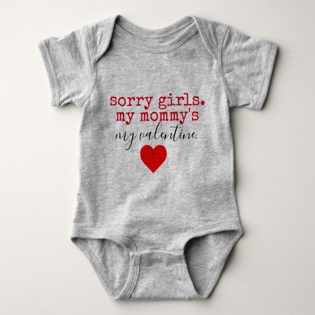 mommy valentine baby bodysuit (Front)