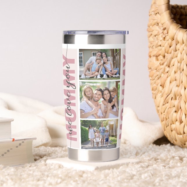 Mommy We Love You Photo Collage Mother's Day Insulated Tumbler (Living Room)