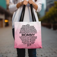 Mommy Word Cloud Name Pink Ombre