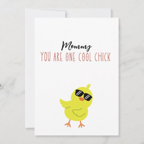 Mommy you are one cool chick holiday card