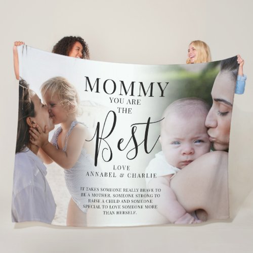 MOMMY you are the Best Photos Name  Quote  Fleece Blanket