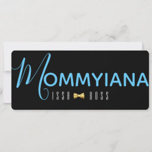 Mommyiana Issa Boss Black & Blue Baby Shower Announcement