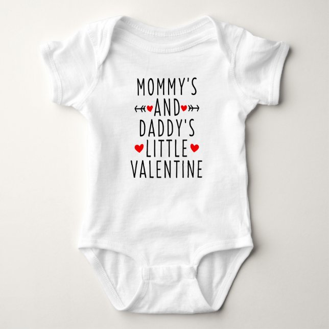 Mommy's and Daddy's Valentine Baby Bodysuit (Front)