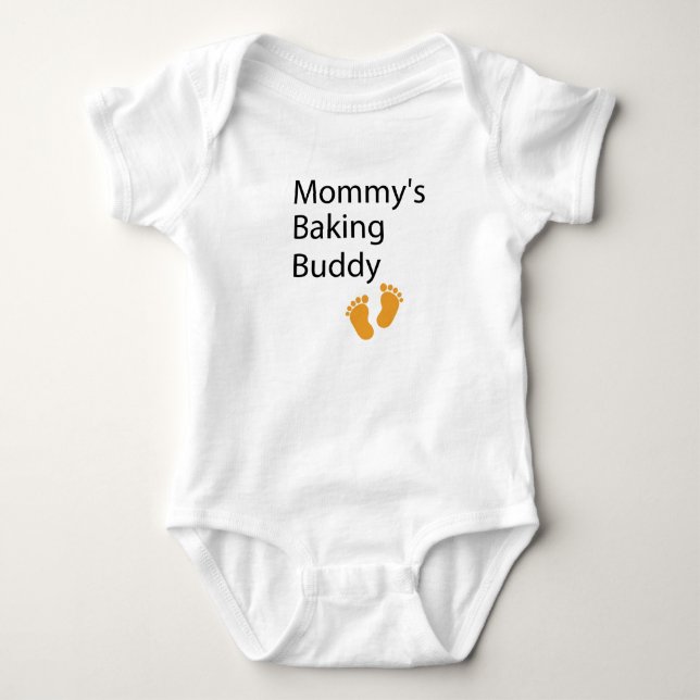 Mommy's Baking Buddy    Baking mom, baking baby Bodysuit (Front)