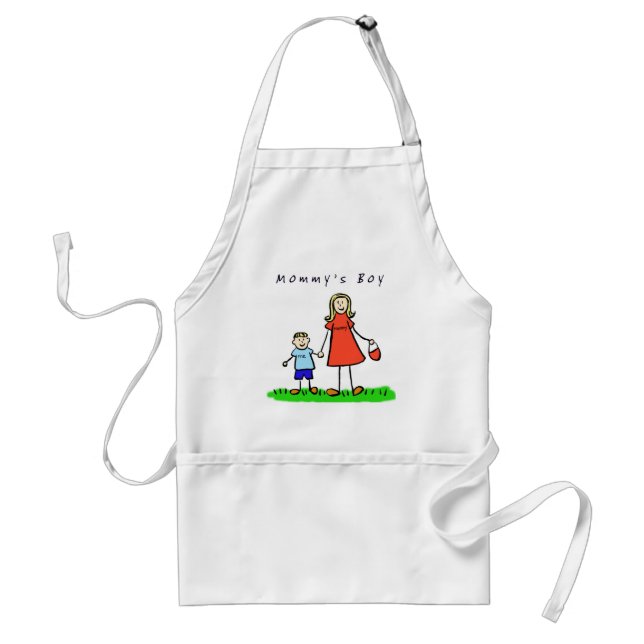Mommy's Boy Apron (Blond) (Front)