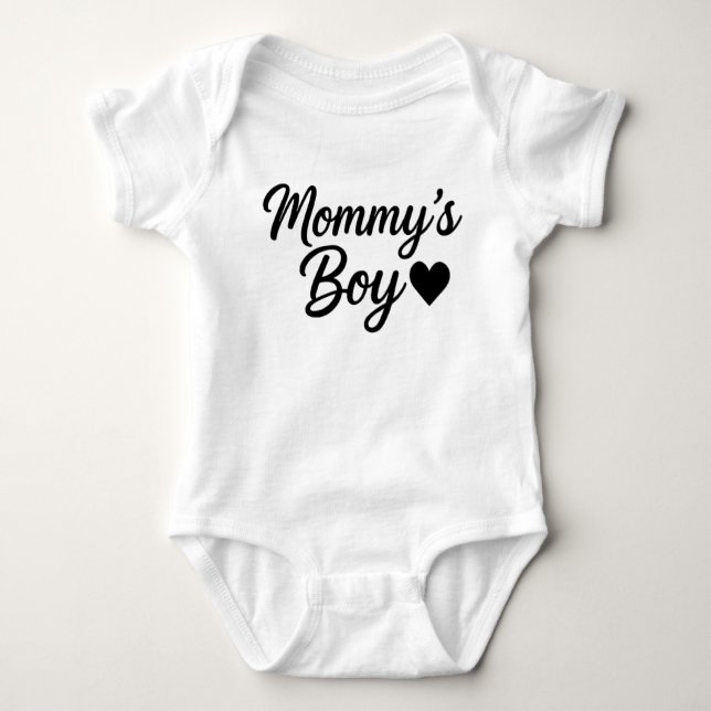 Mommy's Boy Baby Bodysuit - Adorable Infant  (Front)