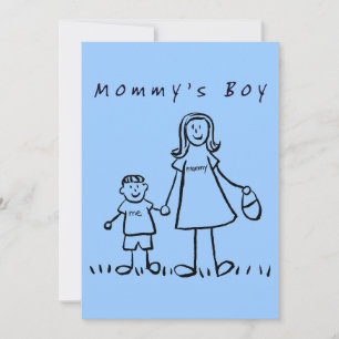 Mommy's Boy Invitation or Invites