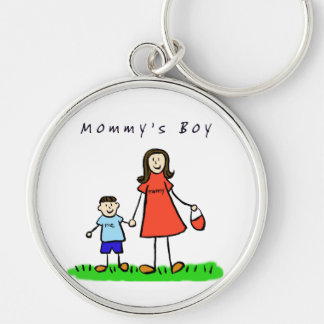 Mommy's Boy Keychain (Brunette Hair)