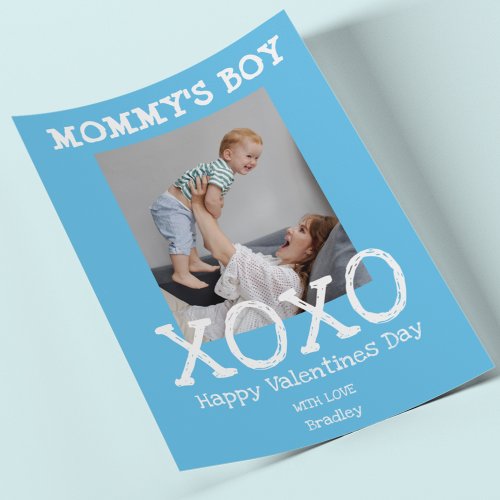 Mommys Boy  Photo  Hugs And Kisses Valentines Holiday Card