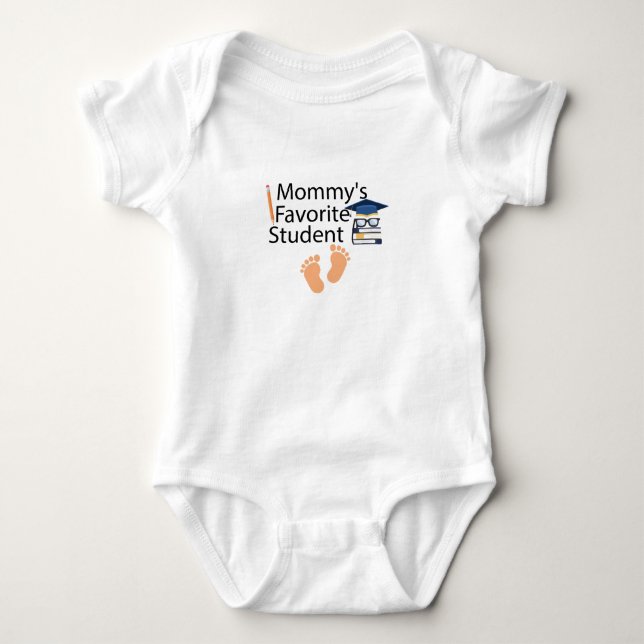  Mommy's Favorite Student Teacher Baby, Funny's  Baby Bodysuit (Front)