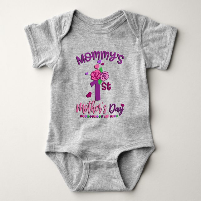 Mommy's First Mothers Day Baby Bodysuit (Front)