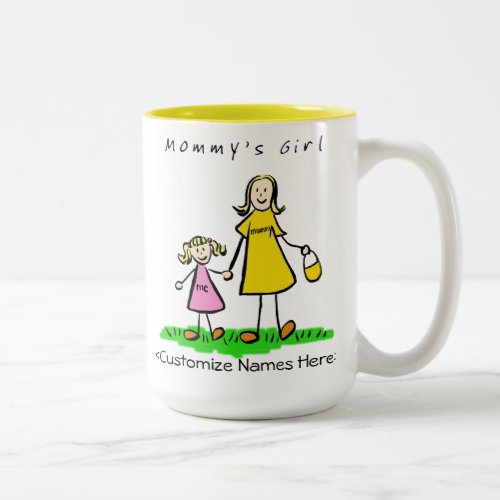 Mommys Girl _ Blond Mother  Daughter Custom Mug