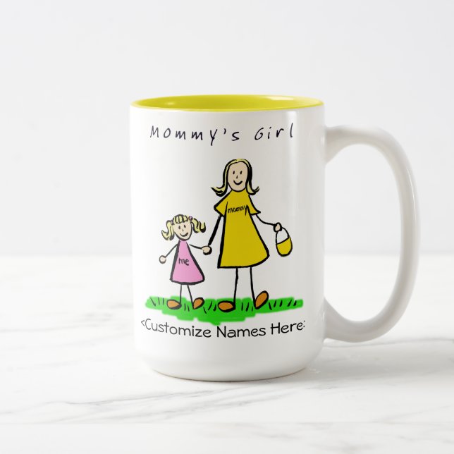 Mommy's Girl - Blond Mother & Daughter Custom Mug (Right)