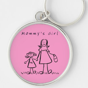 Mommy's Girl Drawing Keychain