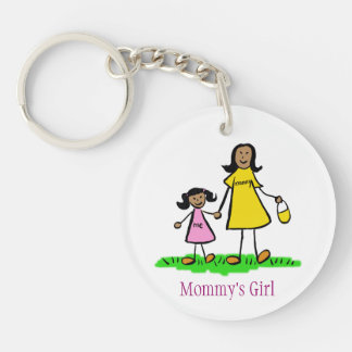 Mommy's Girl Family Art Characters Custom Keychain