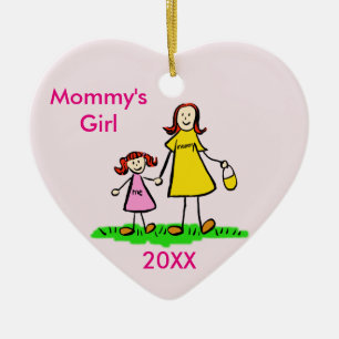 Mommy's Girl Family Character Custom Ornament