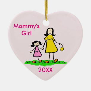 Mommy's Girl Family Character Custom Ornament