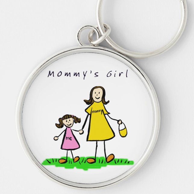 Mommy's Girl Keychain (Brunette) (Front)