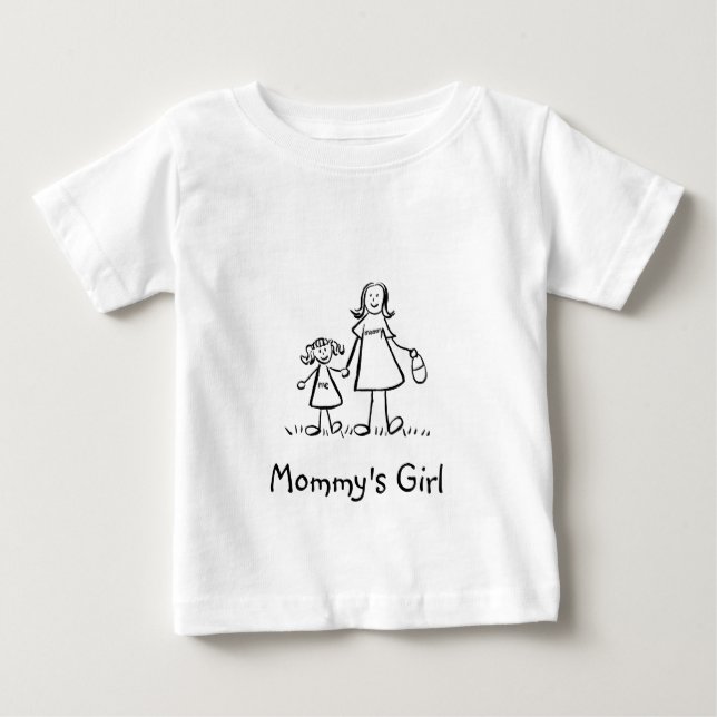 Mommy's Girl Mother and Daughter Family Art Shirts (Front)
