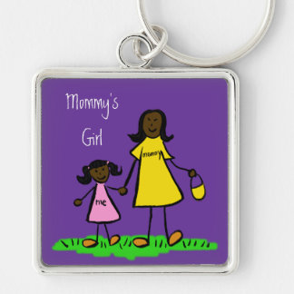 Mommy's Girl Mother and Daughter Family Keychain