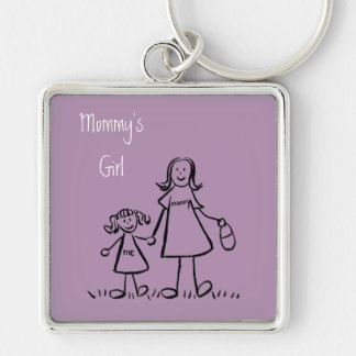Mommy's Girl Mother and Daughter Family Keychain
