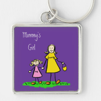 Mommy's Girl Mother and Daughter Family Keychain