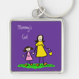 Mommy's Girl Mother and Daughter Family Keychain