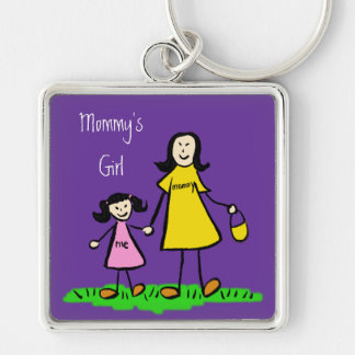 Mommy's Girl Mother and Daughter Family Keychain
