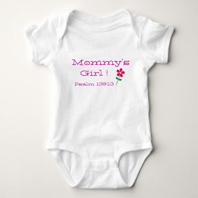 Mommy's Girl Psalm 139:19 Collection Baby Bodysuit (Front)
