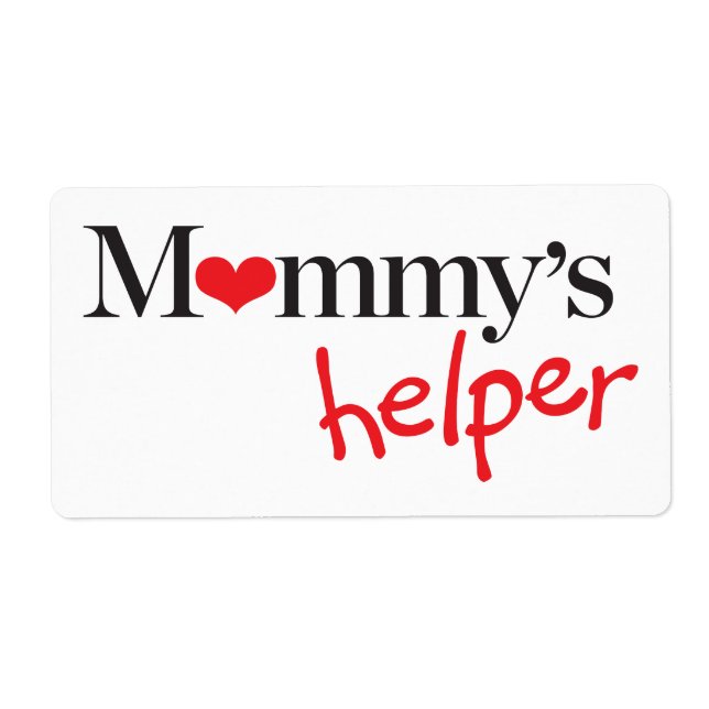 Mommy's Helper Label (Front)