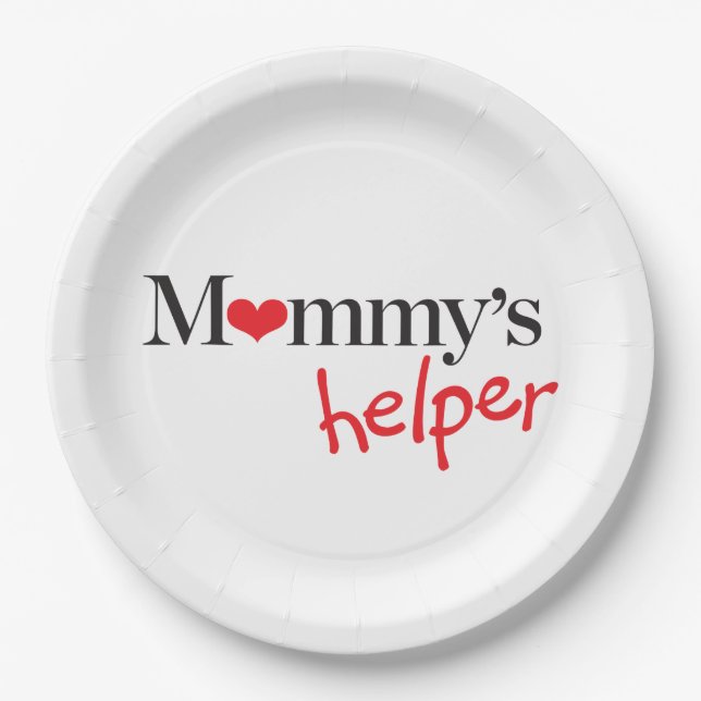 Mommy's Helper Paper Plates (Front)