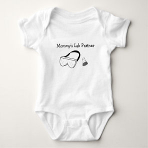 Mommy's lab partner baby bodysuit- Scientist mom Baby Bodysuit