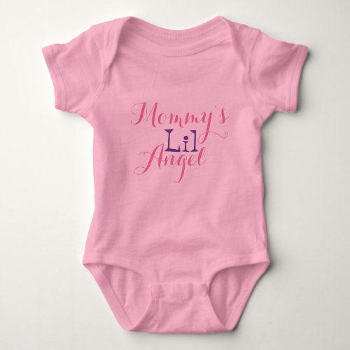 Mommys Lil Angel Baby Girl One Piece Bodysuit