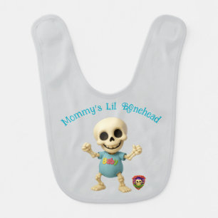 Mommy's Lil' Bonehead Baby Bib — Boy