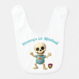 Mommy's Lil' Bonehead Baby Bib — Boy