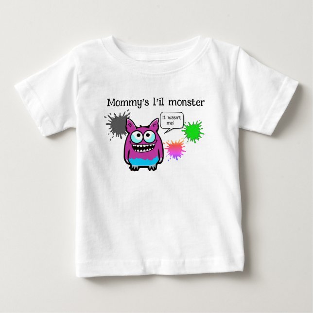 mommy's l'il monster baby T-Shirt (Front)