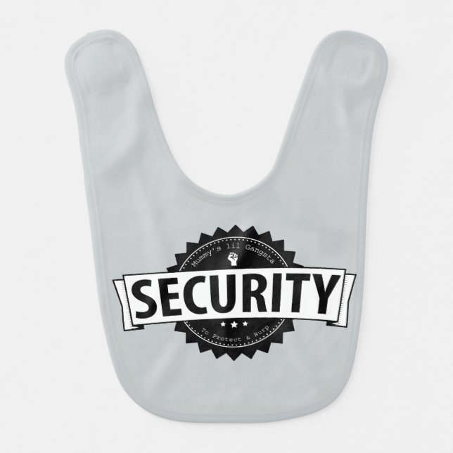 Mommy's Lil Security -gray- Bib (Front)