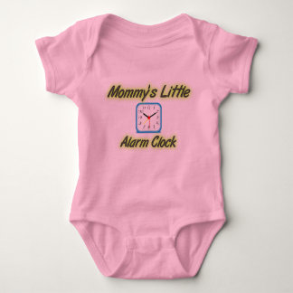 Mommy's Little Alarm Clock - Green Text Baby Bodysuit