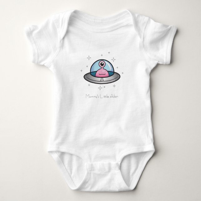Mommy's Little Alien Infants Clothing Baby Bodysuit (Front)