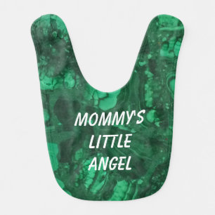 Mommys Little Angel Bright Green Gemstone Baby Bib